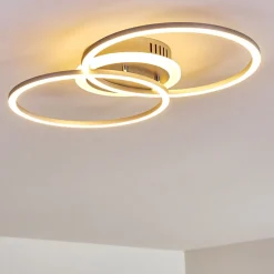 Plafonnier Lithgow Led Argente, 1 Lumiere