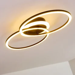 Plafonnier Lithgow Led Noir, 1 Lumiere