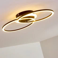 Plafonnier Lithgow Led Noir, 1 Lumiere