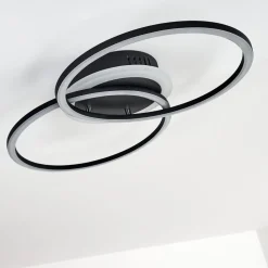 Plafonnier Lithgow Led Noir, 1 Lumiere