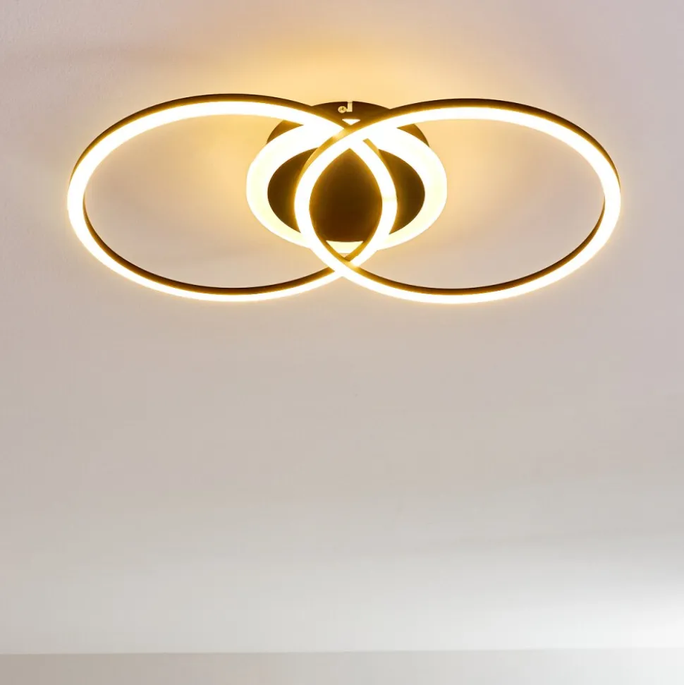 Plafonnier Lithgow Led Noir, 1 Lumiere