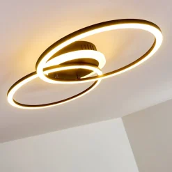 Plafonnier Lithgow Led Noir, 1 Lumiere