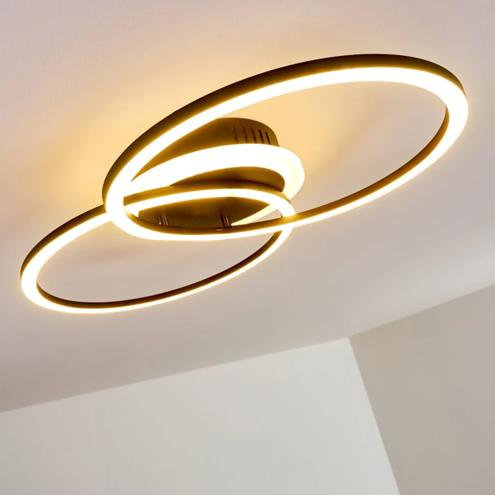 Plafonnier Lithgow Led Noir, 1 Lumiere