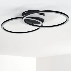 Plafonnier Lithgow Led Noir, 1 Lumiere