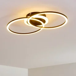 Plafonnier Lithgow Led Noir, 1 Lumiere
