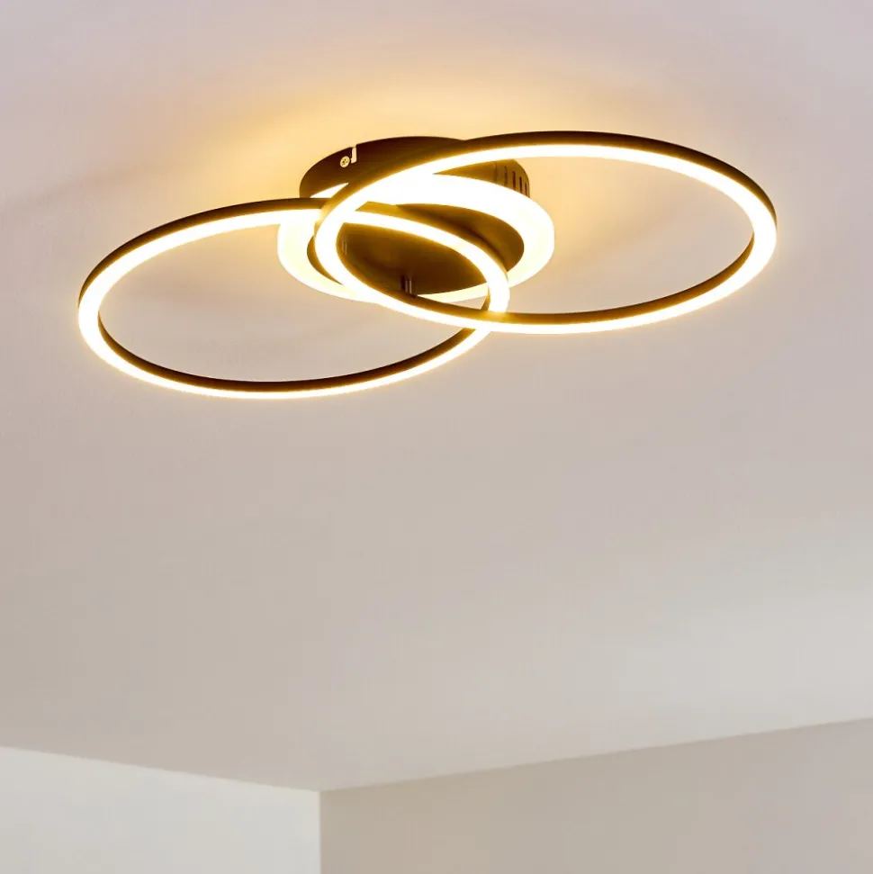 Plafonnier Lithgow Led Noir, 1 Lumiere