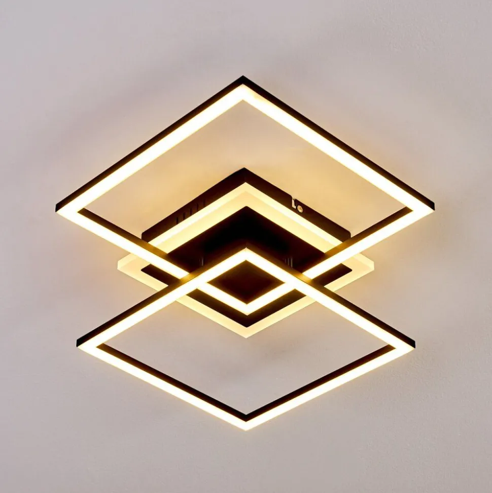 Plafonnier Lithgow Led Noir, 1 Lumiere