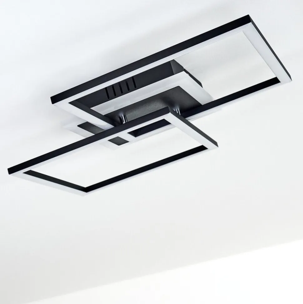 Plafonnier Lithgow Led Noir, 1 Lumiere
