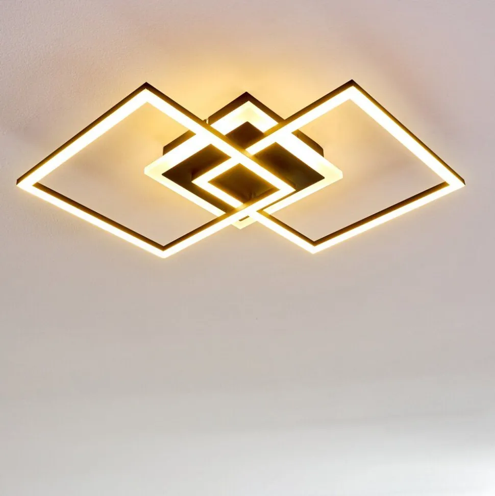 Plafonnier Lithgow Led Noir, 1 Lumiere