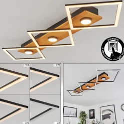 Plafonnier Lomnion Led Ecru, Noir, 1 Lumiere