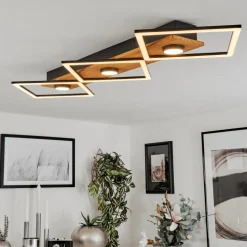 Plafonnier Lomnion Led Ecru, Noir, 1 Lumiere