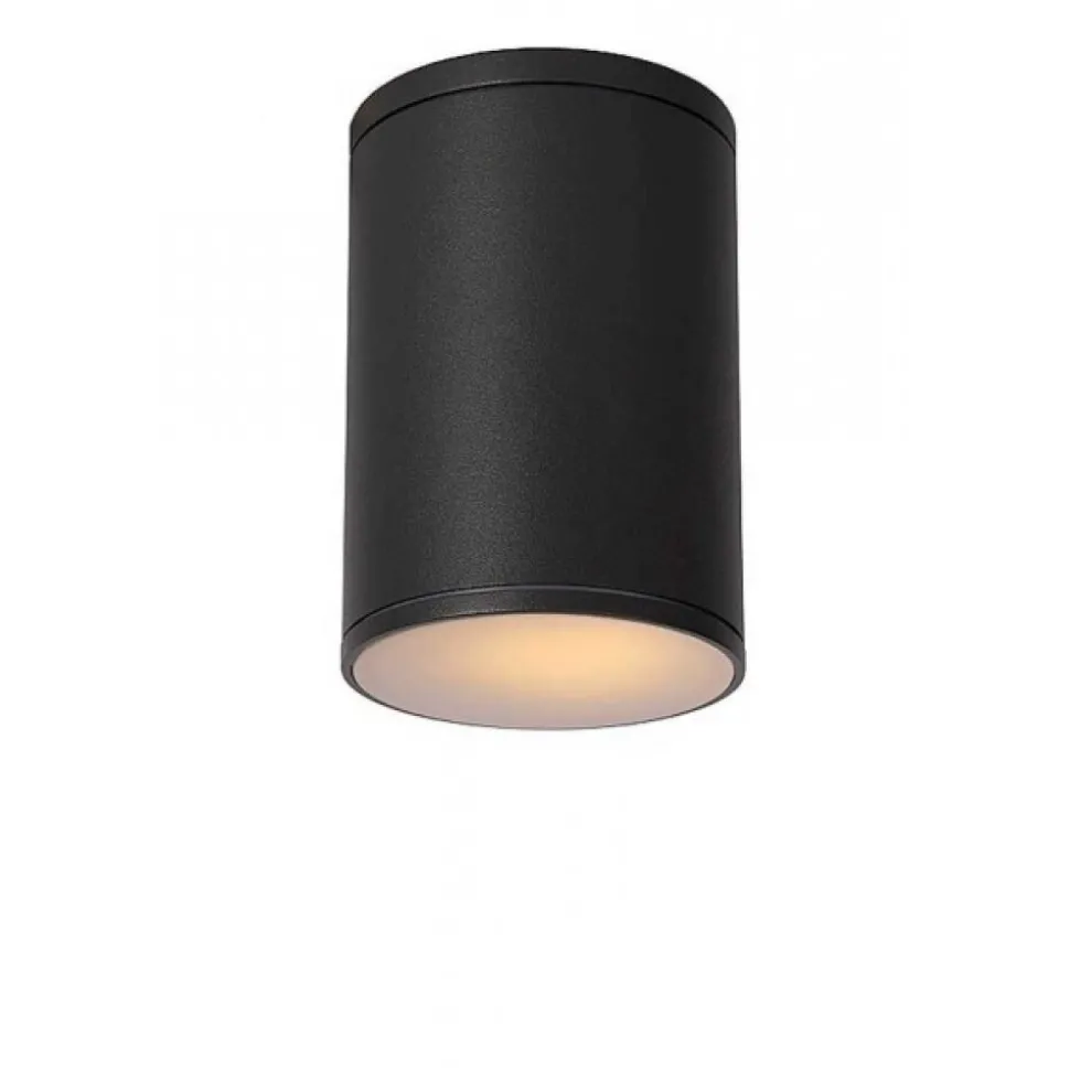 Plafonnier Lucide Tubix Noir, 1 Lumiere