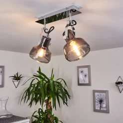Plafonnier Lulea Chrome, 2 Lumieres