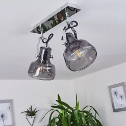Plafonnier Lulea Chrome, 2 Lumieres