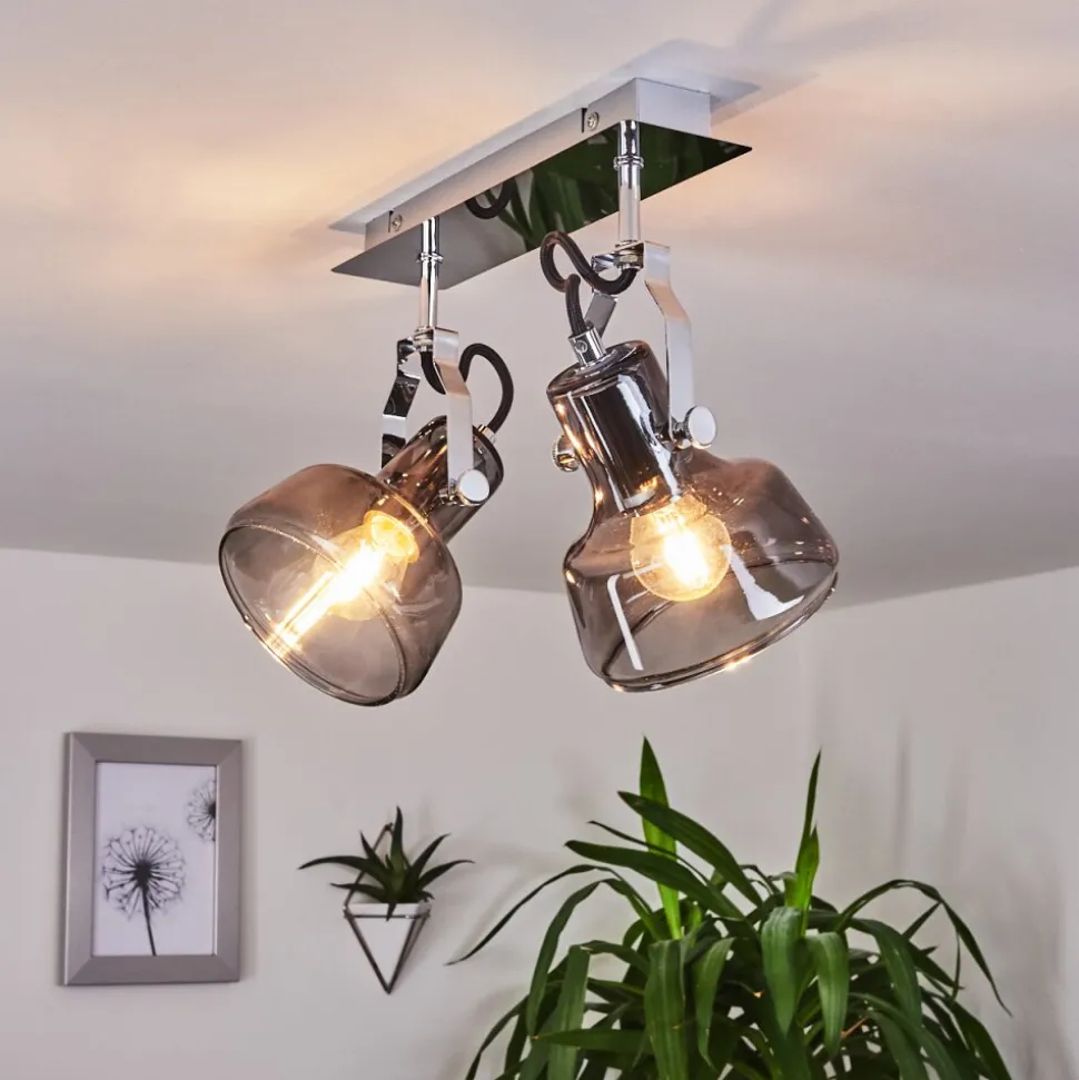 Plafonnier Lulea Chrome, 2 Lumieres