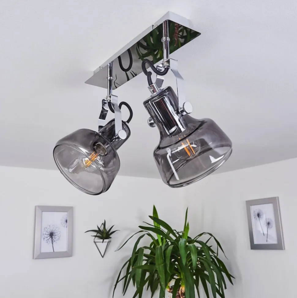 Plafonnier Lulea Chrome, 2 Lumieres