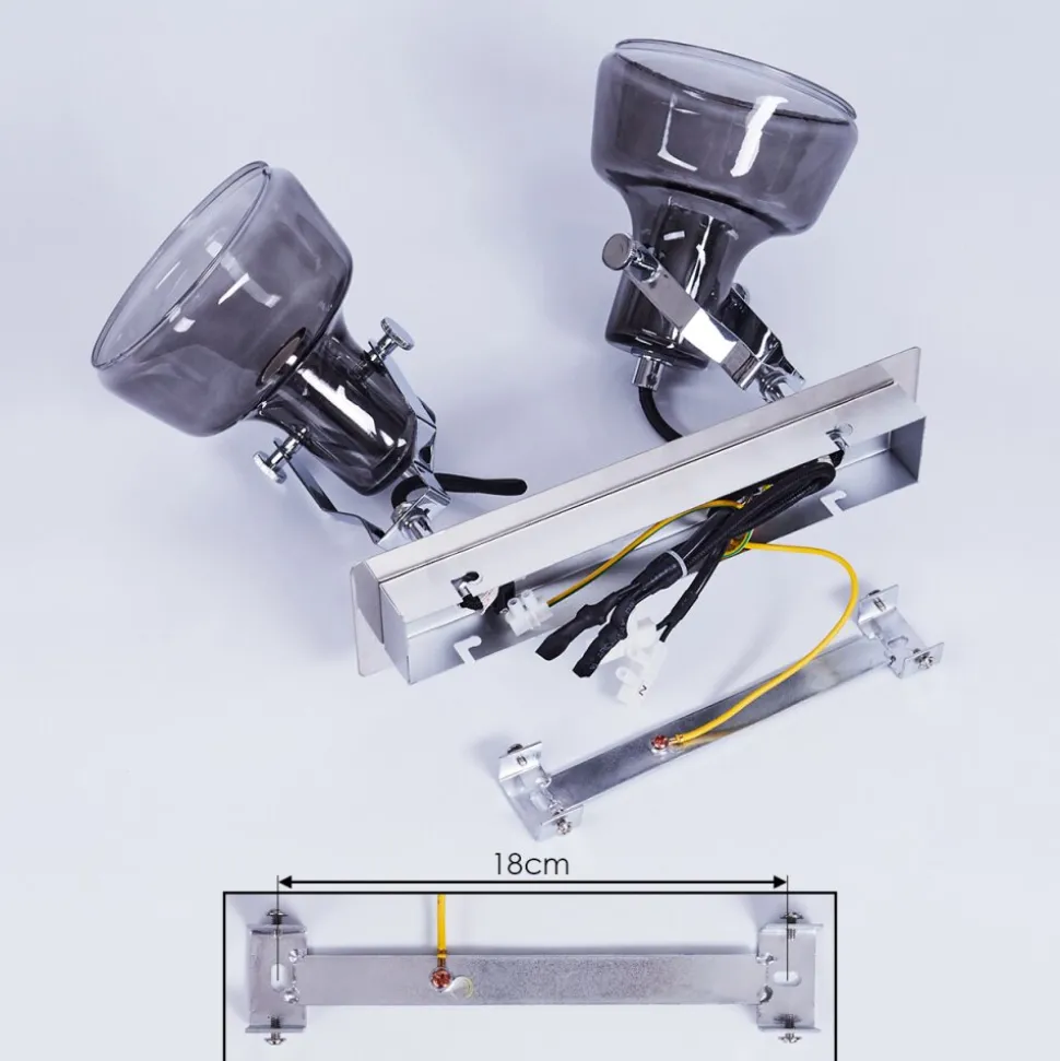 Plafonnier Lulea Chrome, 2 Lumieres