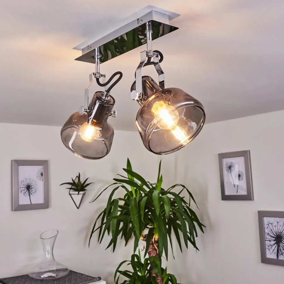 Plafonnier Lulea Chrome, 2 Lumieres