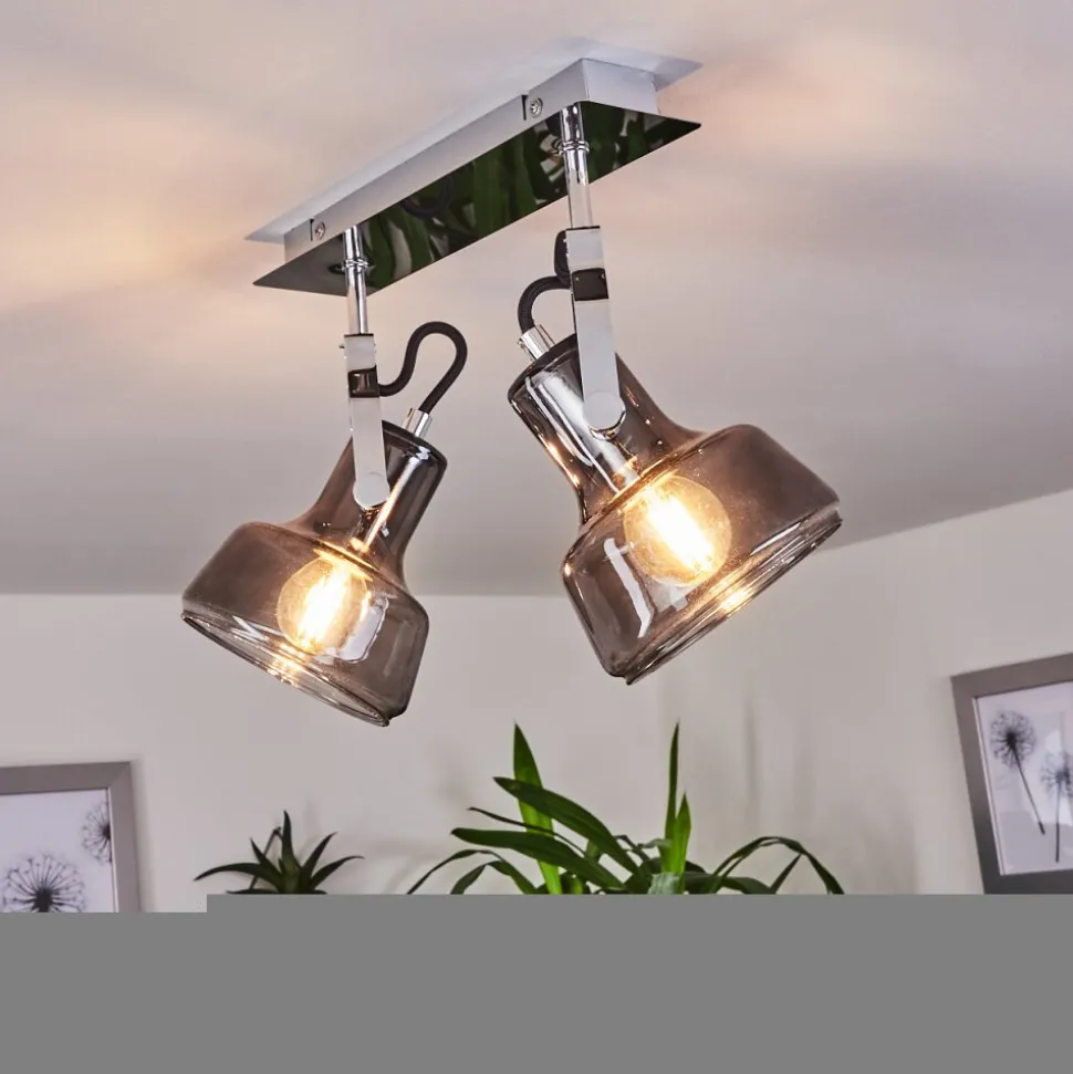 Plafonnier Lulea Chrome, 2 Lumieres