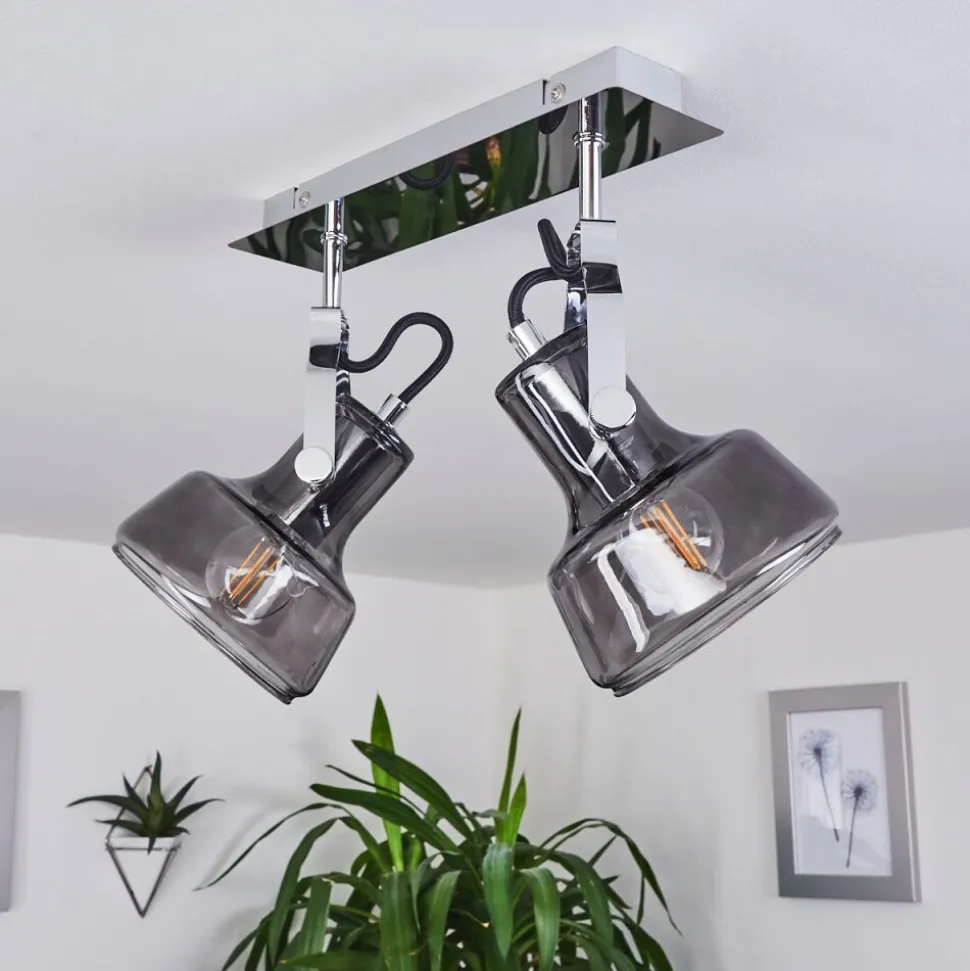 Plafonnier Lulea Chrome, 2 Lumieres