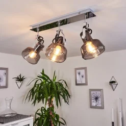 Plafonnier Lulea Chrome, 3 Lumieres