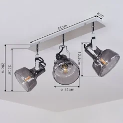 Plafonnier Lulea Chrome, 3 Lumieres
