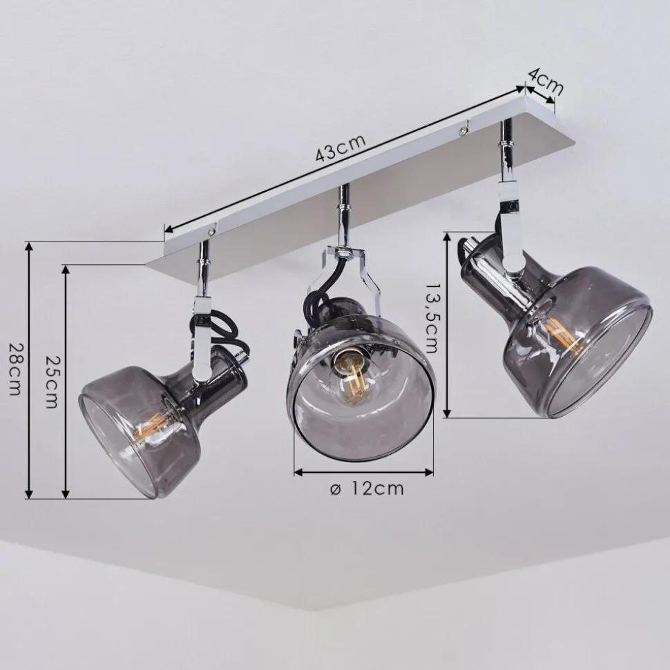 Plafonnier Lulea Chrome, 3 Lumieres