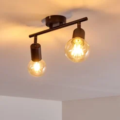 Plafonnier Maidford Noir, 2 Lumieres