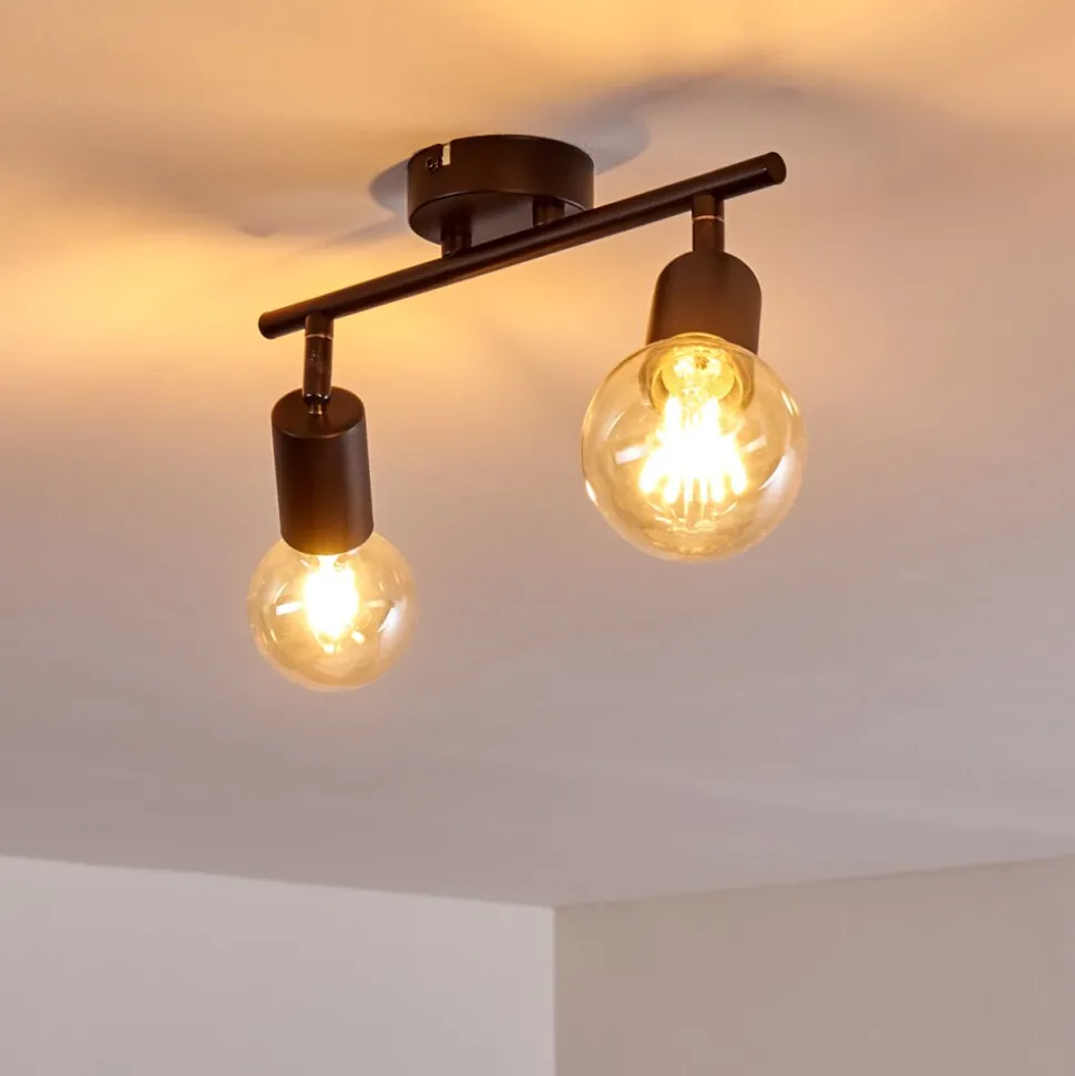 Plafonnier Maidford Noir, 2 Lumieres