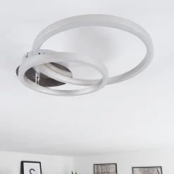 Plafonnier Malanje Led Nickel Mat, 2 Lumieres