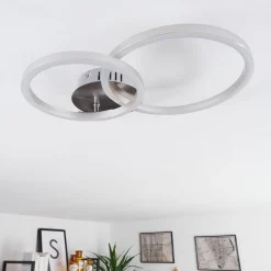 Plafonnier Malanje Led Nickel Mat, 2 Lumieres