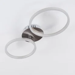 Plafonnier Malanje Led Nickel Mat, 2 Lumieres