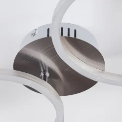 Plafonnier Malanje Led Nickel Mat, 2 Lumieres