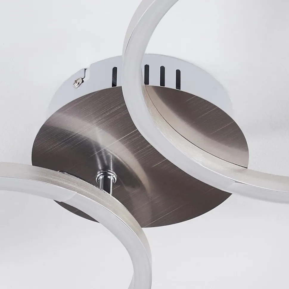 Plafonnier Malanje Led Nickel Mat, 2 Lumieres