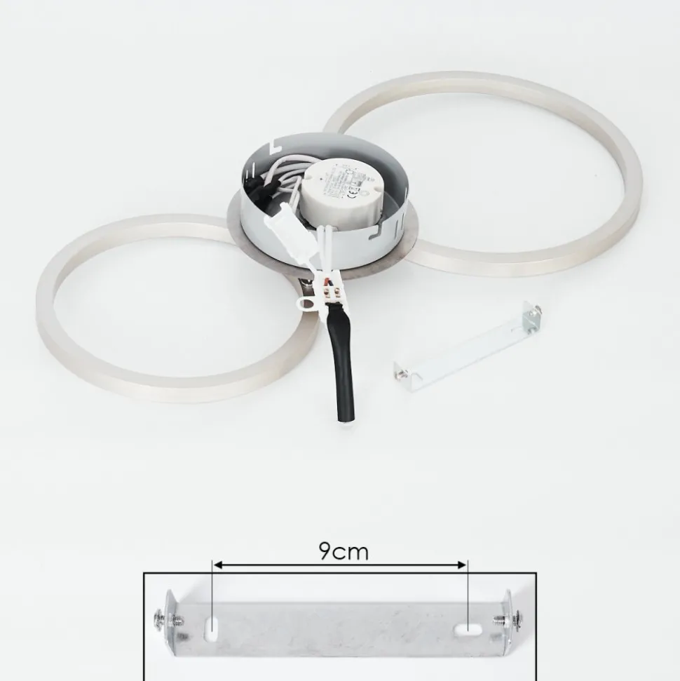 Plafonnier Malanje Led Nickel Mat, 2 Lumieres