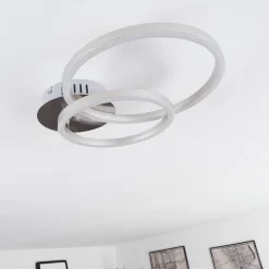 Plafonnier Malanje Led Nickel Mat, 2 Lumieres