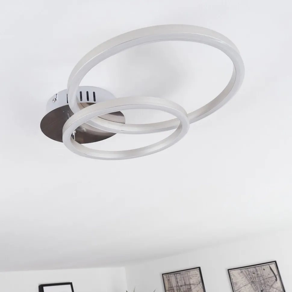 Plafonnier Malanje Led Nickel Mat, 2 Lumieres