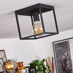 Plafonnier Malao Noir, 1 Lumiere