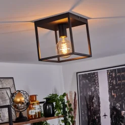 Plafonnier Malao Noir, 1 Lumiere