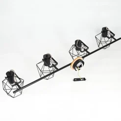 Plafonnier Maracambo Bois Fonce, Noir, 4 Lumieres