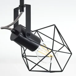 Plafonnier Maracambo Bois Fonce, Noir, 4 Lumieres