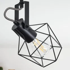 Plafonnier Maracambo Bois Fonce, Noir, 3 Lumieres