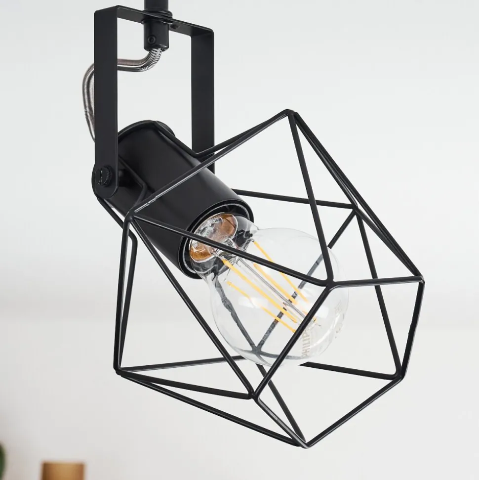 Plafonnier Maracambo Bois Fonce, Noir, 3 Lumieres