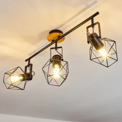 Plafonnier Maracambo Bois Fonce, Noir, 3 Lumieres
