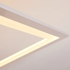 Plafonnier Marcus Led Argente, 1 Lumiere