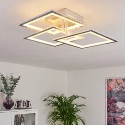 Plafonnier Marcus Led Argente, 1 Lumiere