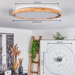Plafonnier Menthonnex Led Blanc, 1 Lumiere, Telecommandes