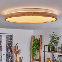 Plafonnier Menthonnex Led Blanc, 1 Lumiere, Telecommandes