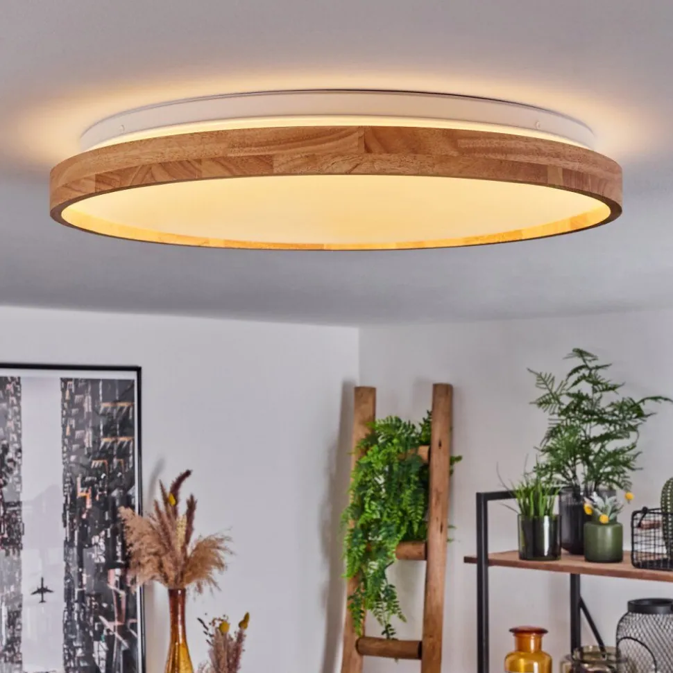 Plafonnier Menthonnex Led Blanc, 1 Lumiere, Telecommandes