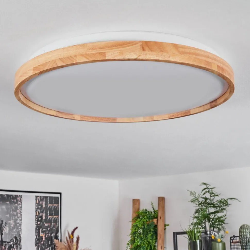 Plafonnier Menthonnex Led Blanc, 1 Lumiere, Telecommandes